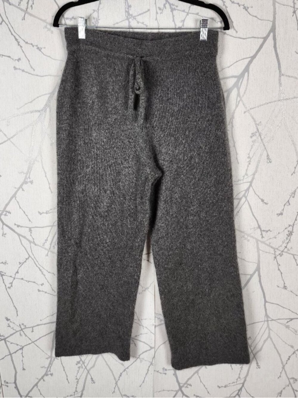 The Group Babaton Gray 100% Cashmere High Rise Wide Leg Pants